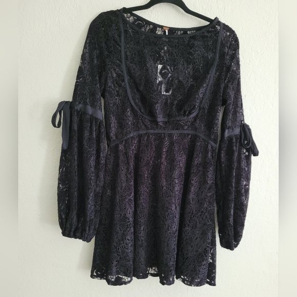 New with tags Free People Ruby black lace dress | size s - Picture 2 of 9